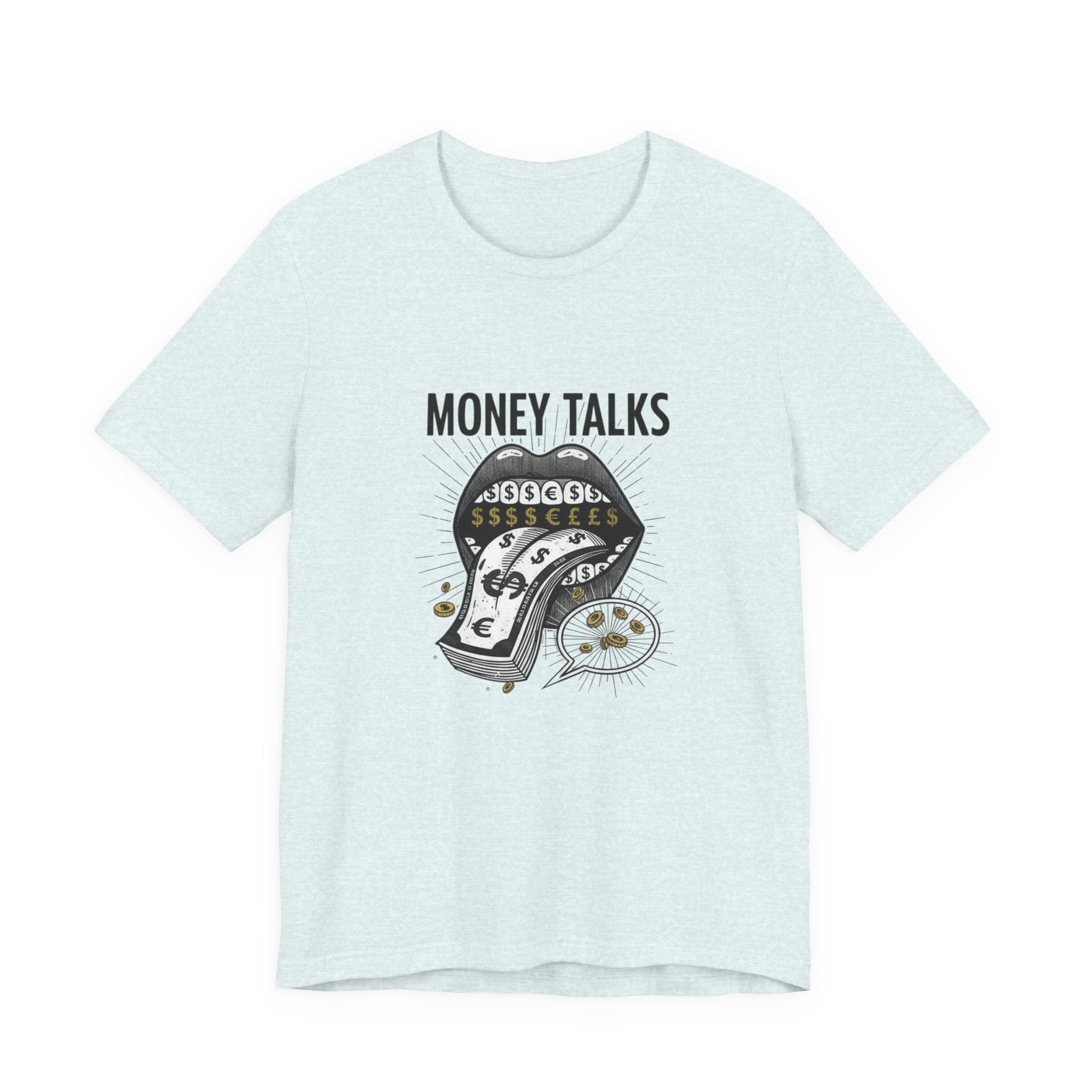 Money Talks Tee — Dollar Sign Mouth Graphic T-Shirt