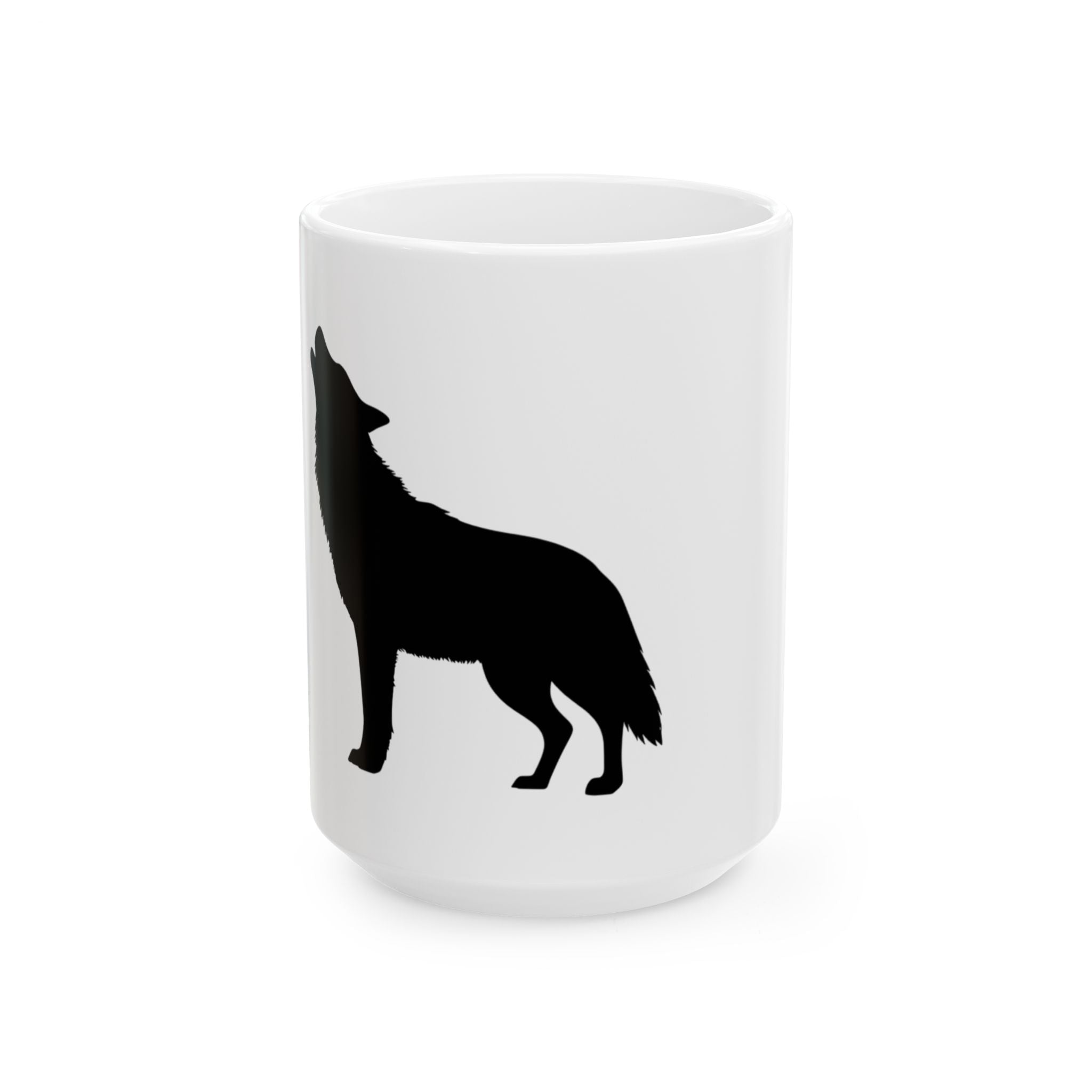 Single wolf Ceramic Mug — Coffee Cup (11oz & 15oz)