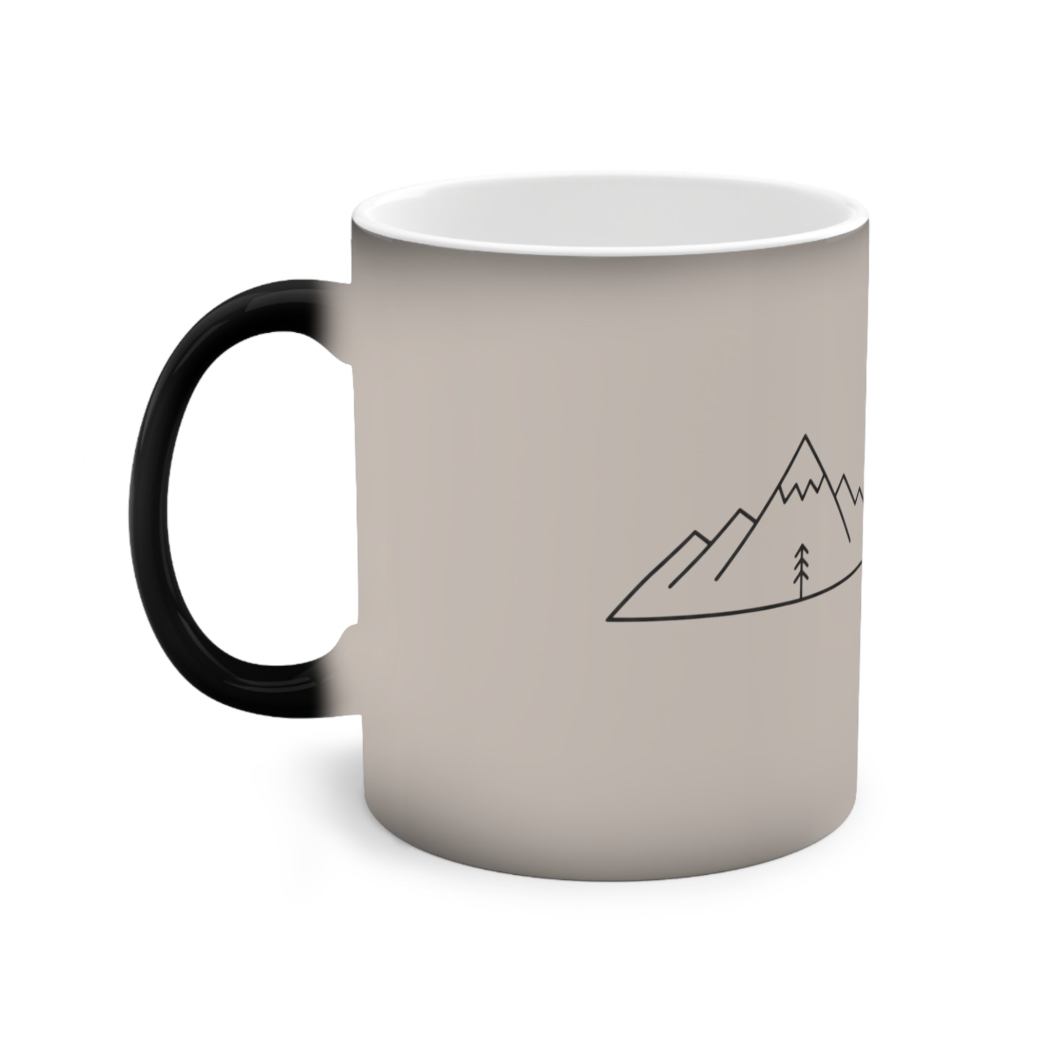 Color-Changing Mug — Minimal Mountain Outline 11oz