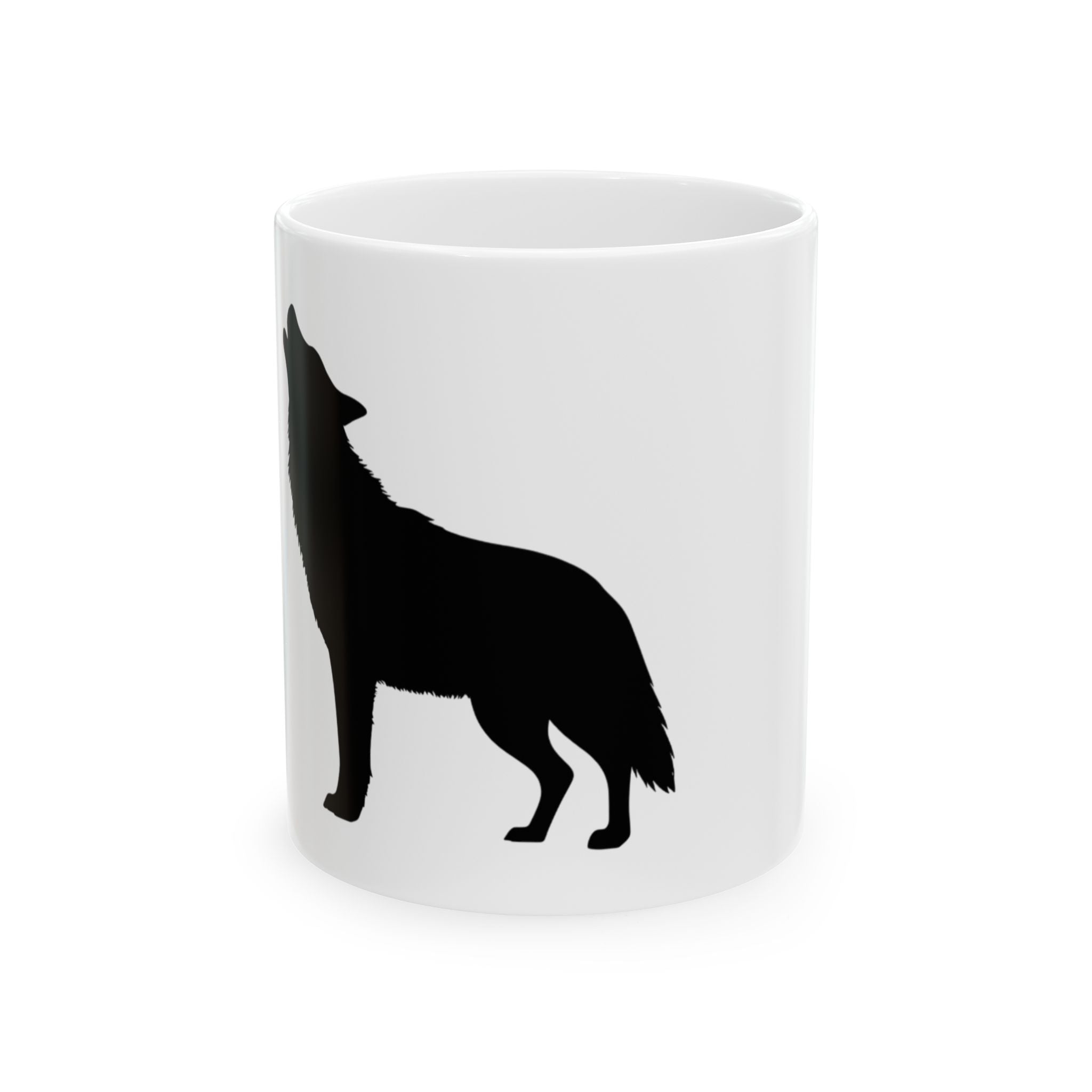 Single wolf Ceramic Mug — Coffee Cup (11oz & 15oz)