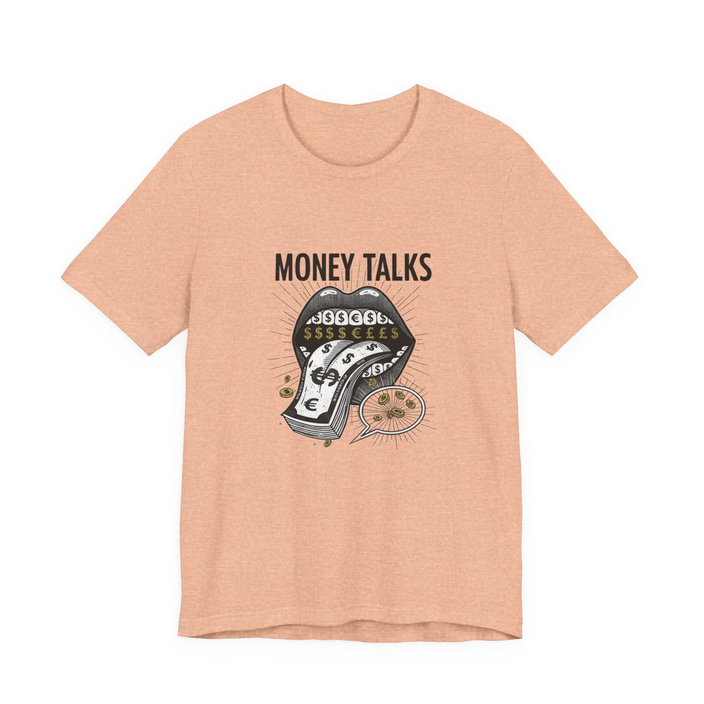 Money Talks Tee — Dollar Sign Mouth Graphic T-Shirt