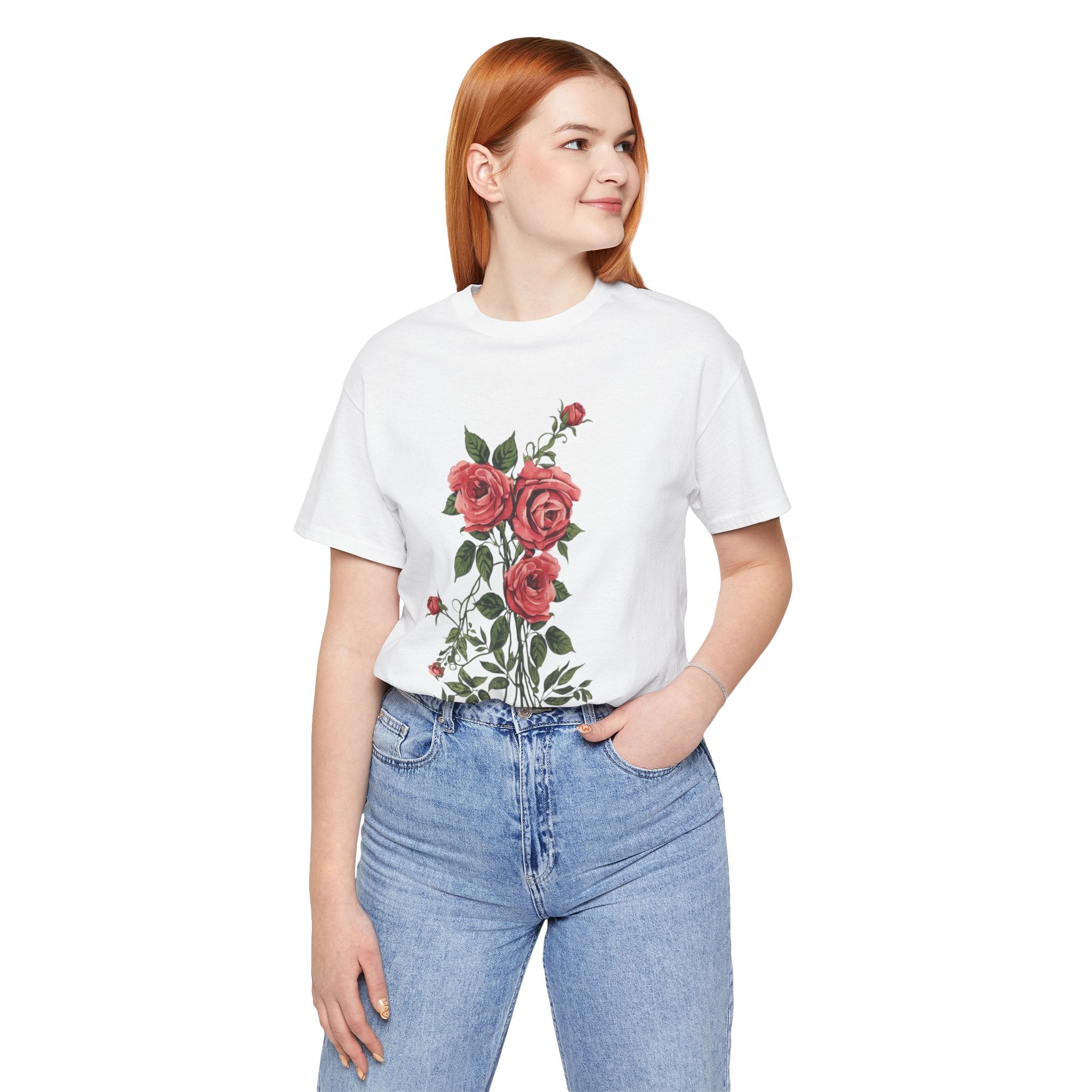 Roses Floral T-Shirt — Rose Bouquet Graphic Tee