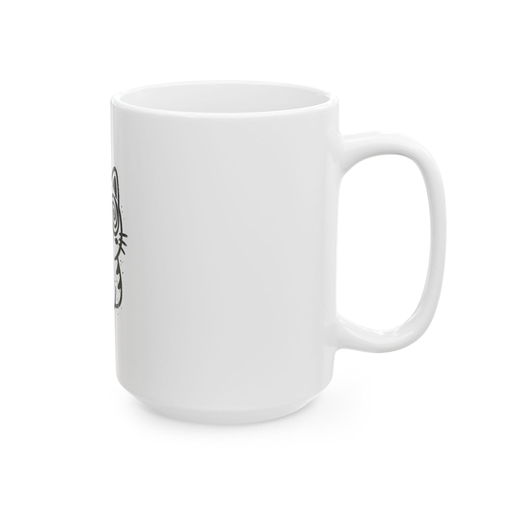 Hypnotic Cat Ceramic Mug — Cute Spiral-Eyed Kitty Coffee Cup (11oz & 15oz)