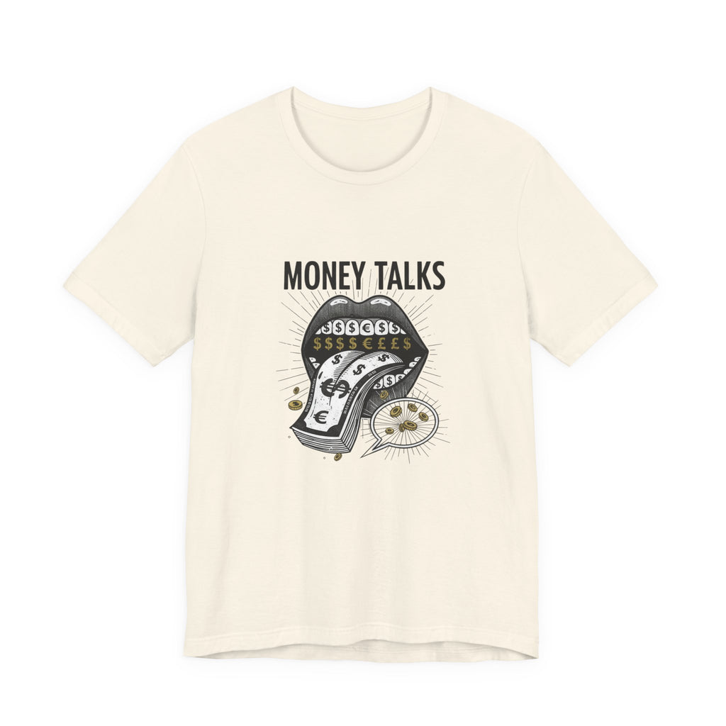 Money Talks Tee — Dollar Sign Mouth Graphic T-Shirt