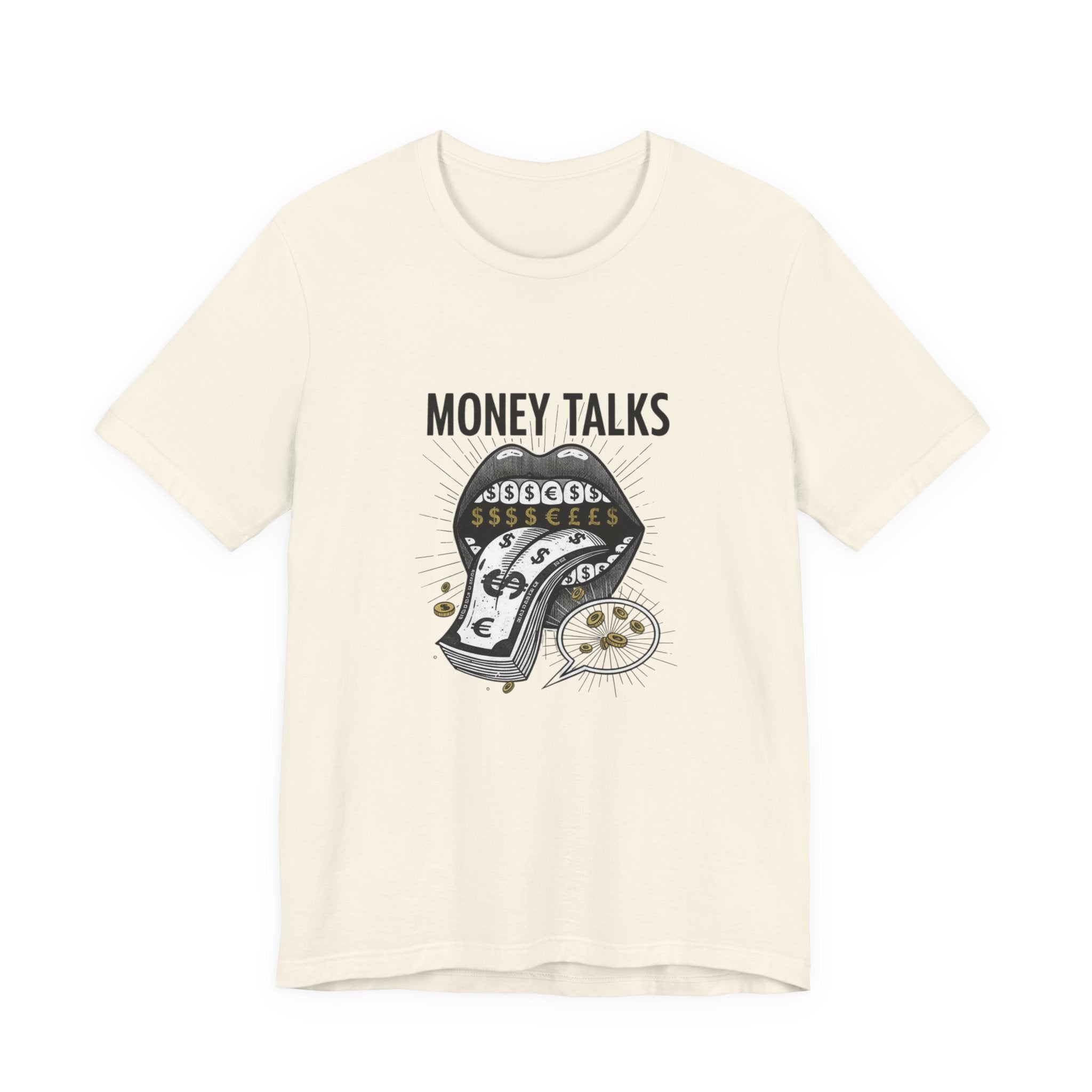 Money Talks Tee — Dollar Sign Mouth Graphic T-Shirt