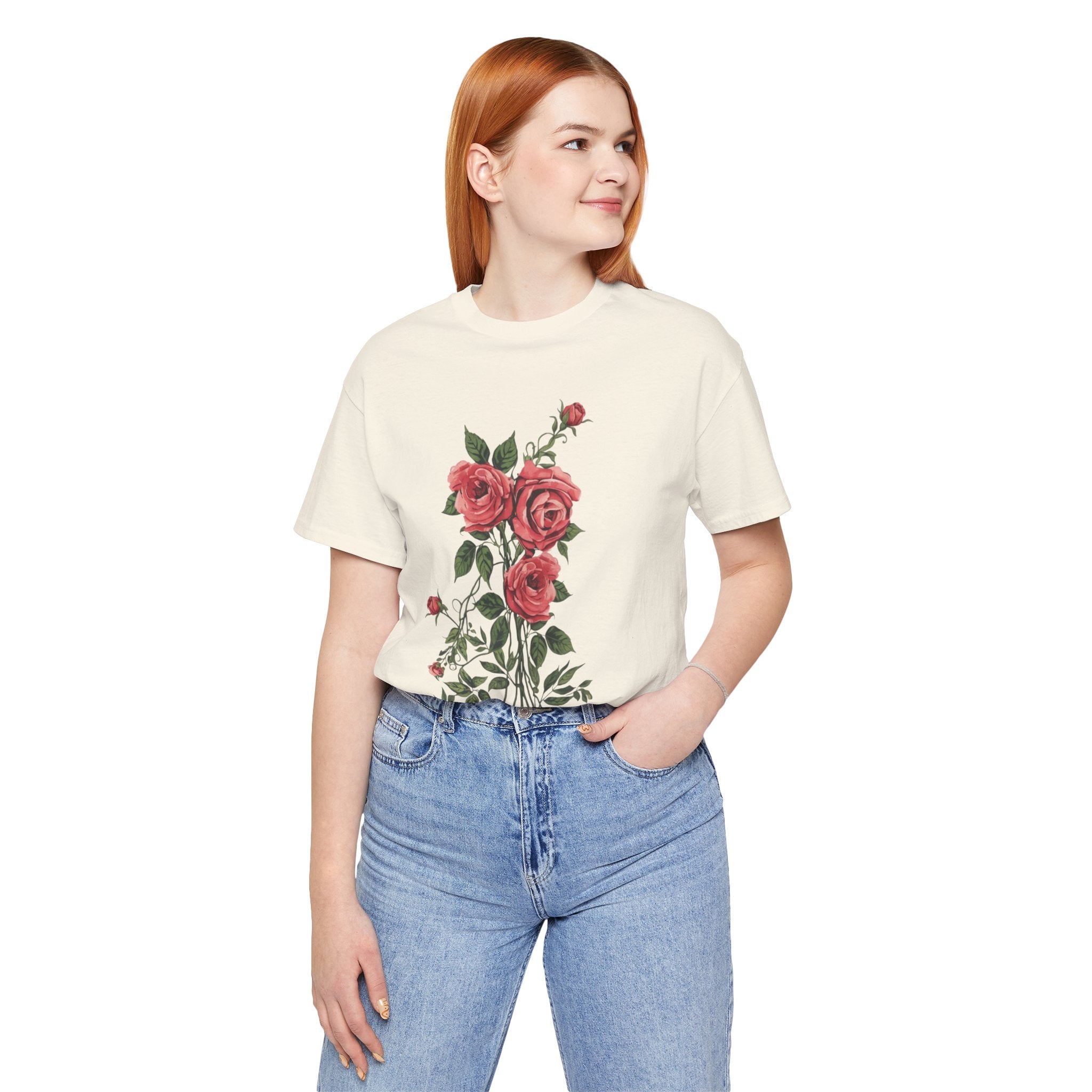 Roses Floral T-Shirt — Rose Bouquet Graphic Tee