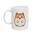 Kawaii Chubby Cat Ceramic Mug — Cute Chubby Cat Illustration (11oz/15oz)