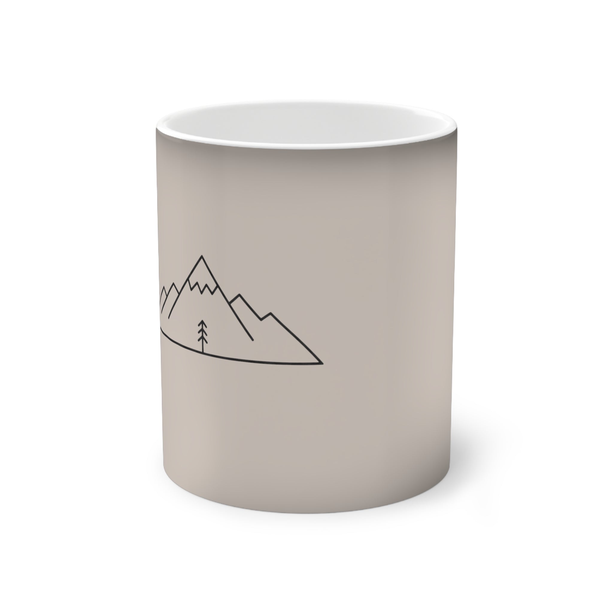 Color-Changing Mug — Minimal Mountain Outline 11oz