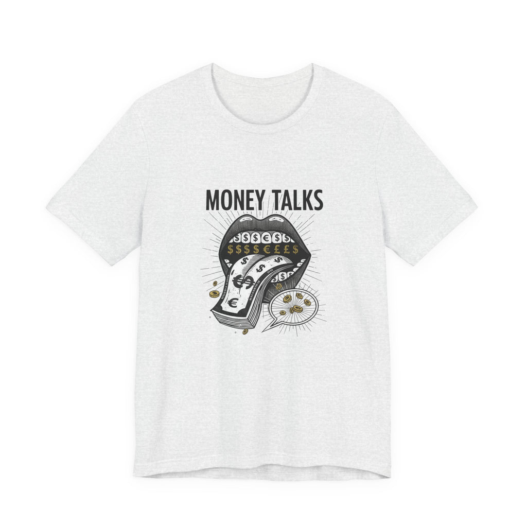 Money Talks Tee — Dollar Sign Mouth Graphic T-Shirt
