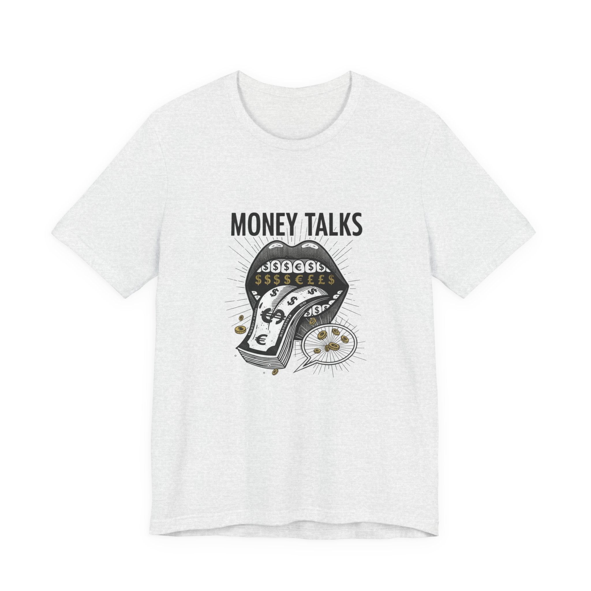 Money Talks Tee — Dollar Sign Mouth Graphic T-Shirt