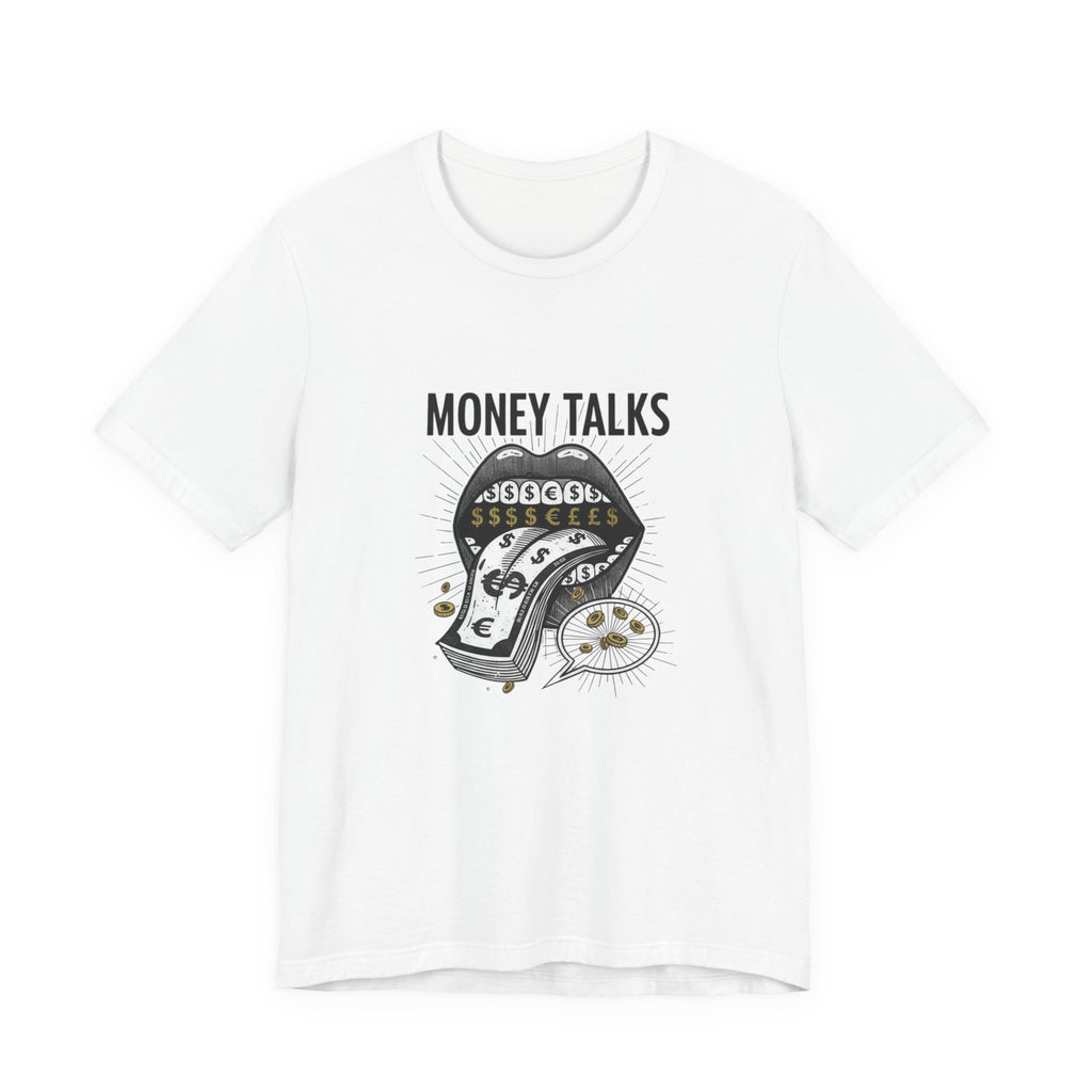 Money Talks Tee — Dollar Sign Mouth Graphic T-Shirt