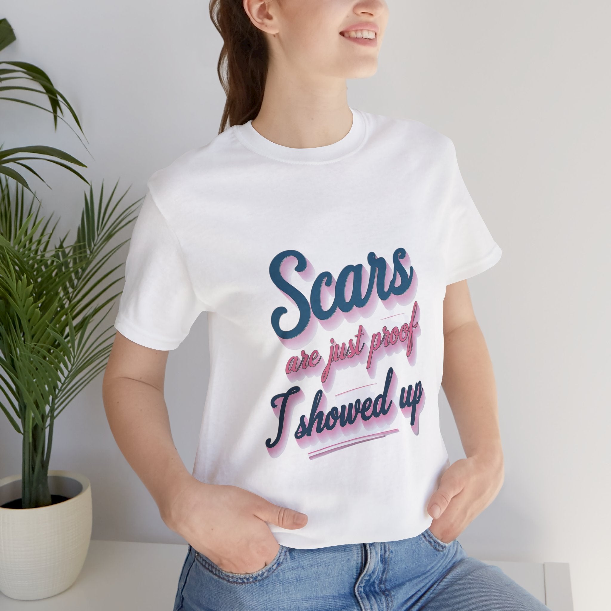 Cute Unisex "I Showed Up" Tee