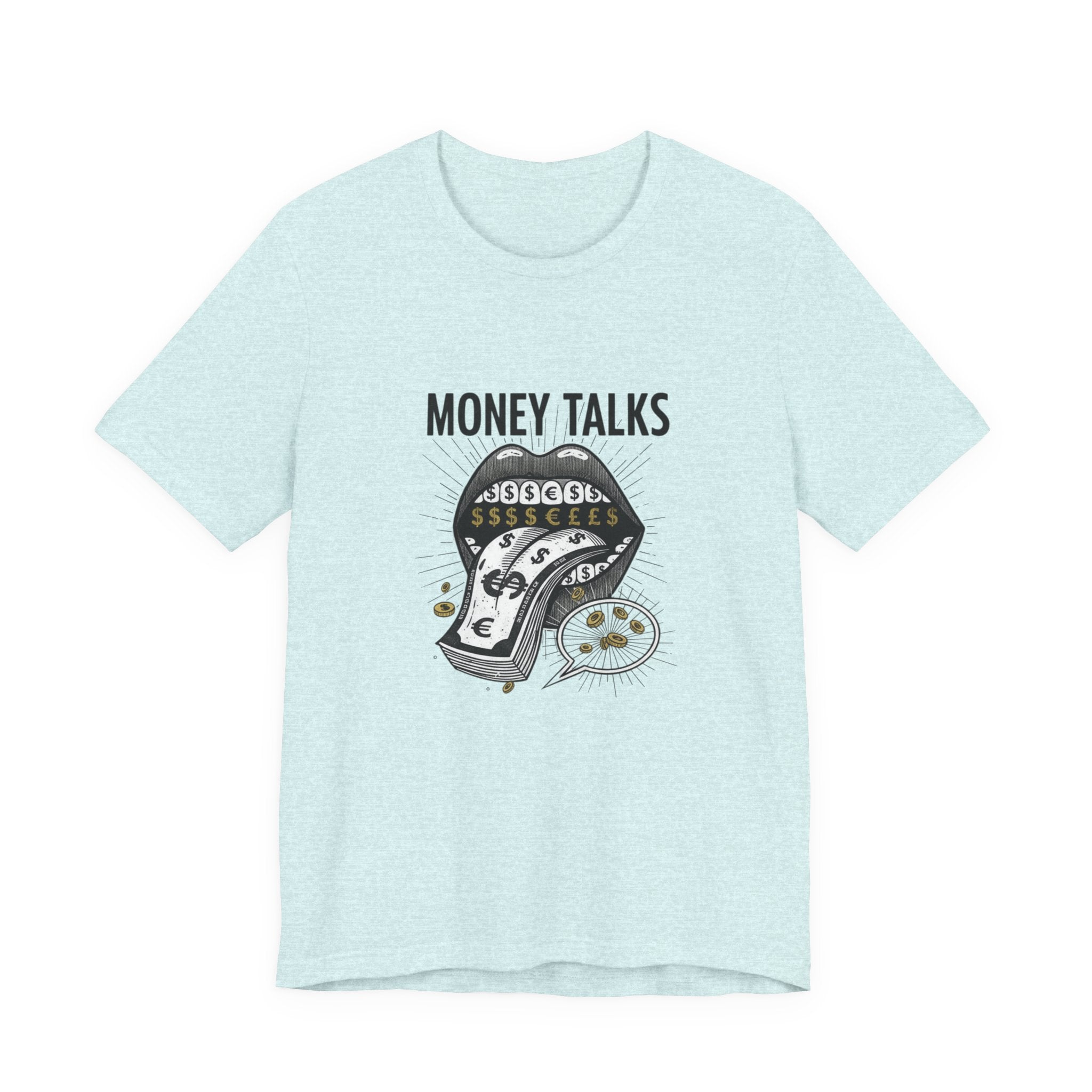 Money Talks Tee — Dollar Sign Mouth Graphic T-Shirt