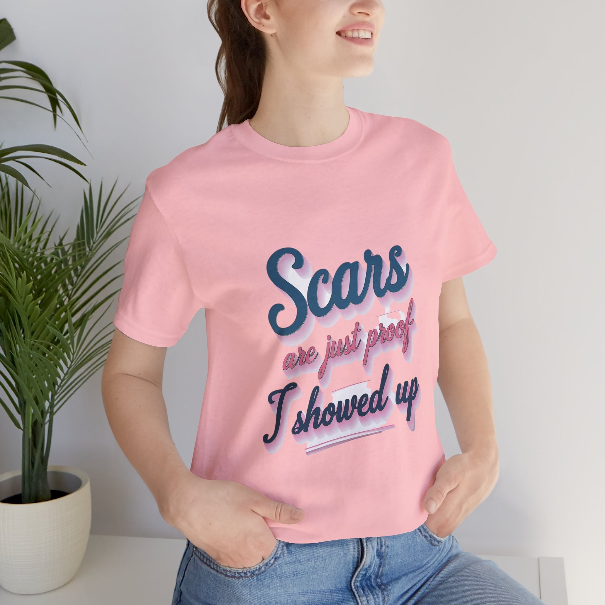 Cute Unisex "I Showed Up" Tee